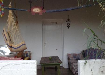Each room has a small porch
