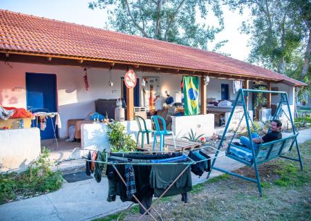 Each room has a small porch